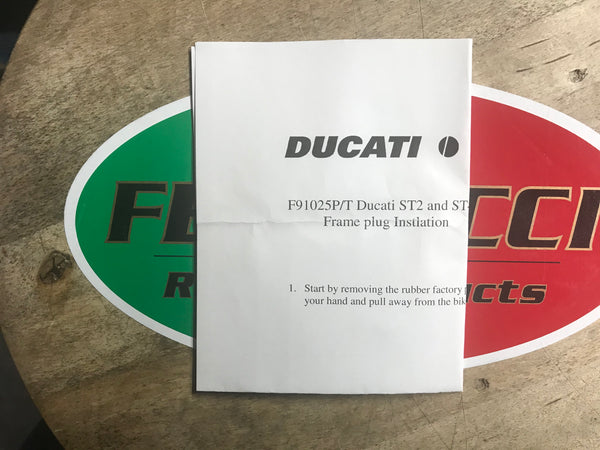 Ducati - Frame Plugs for ST2' ST3' ST4 Tumble Polish code F91025T/P