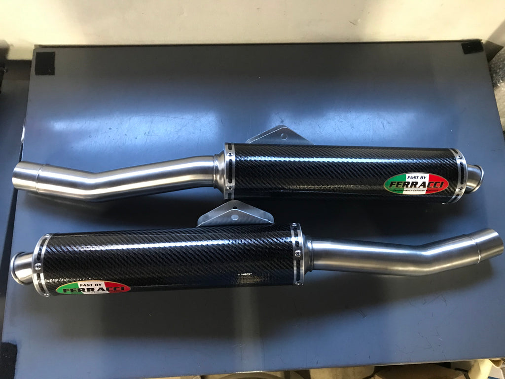 Ducati - Slip ons for 851-888- sp/sps 50 mm Round Carbon High code F3352700C