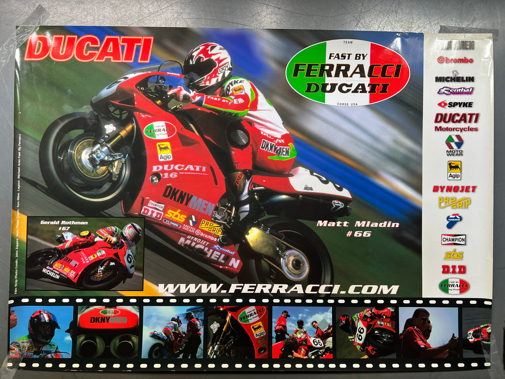 Fast By Ferracci - Poster- Matt Mladin and Gerald Rothman Poster code FBFMMGR