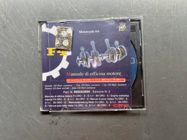 MV Agusta -F4 750/Brutale 750/910 shop manual on CD Rom code 800A6180