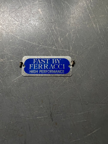 Sticker/Decal 38X15.5 Aluminum  Rivet on code F87099