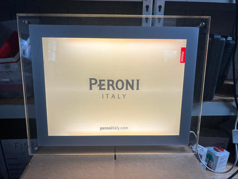 Peroni - Italia Beer Sign original illuminate  size 25x20 " code Peroni