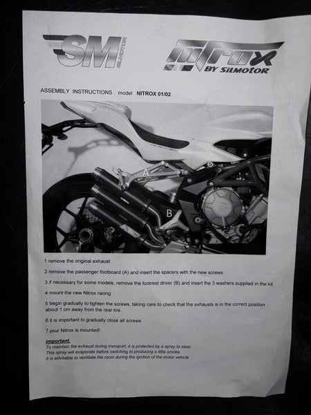 MV Agusta - SLIP-ON- Brutale 675/800  Carbon Fiber code F33801