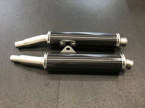 Ducati - SLIP-ONS - 851/888/900ss Low C/F (Round Style)code  F3352650