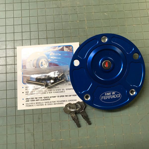 Fuel Tank Cap - Ducati /MV all up to 2010 Lockable Blu code F88532B
