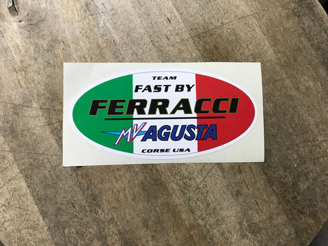 Sticker/Decal FBF MV Agusta Corse USA size 7 x 3.3/4 in code F87809