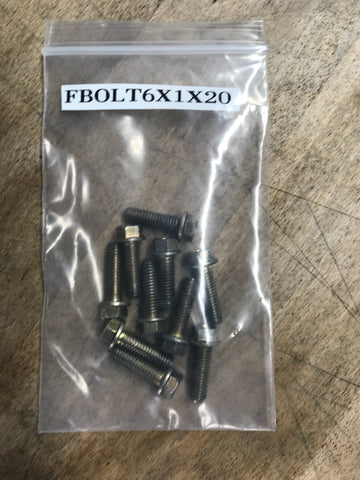 Hardware Fastener - Bolt 6x1x20 mm code Fbolt6x1x20