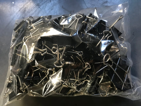 Office  Supply - Assorted 220 counts  Steel code - Binder clips Black
